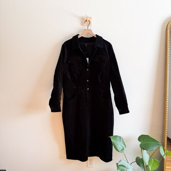New Universal Standard Corduroy Shirtdress Size S - Picture 3 of 7